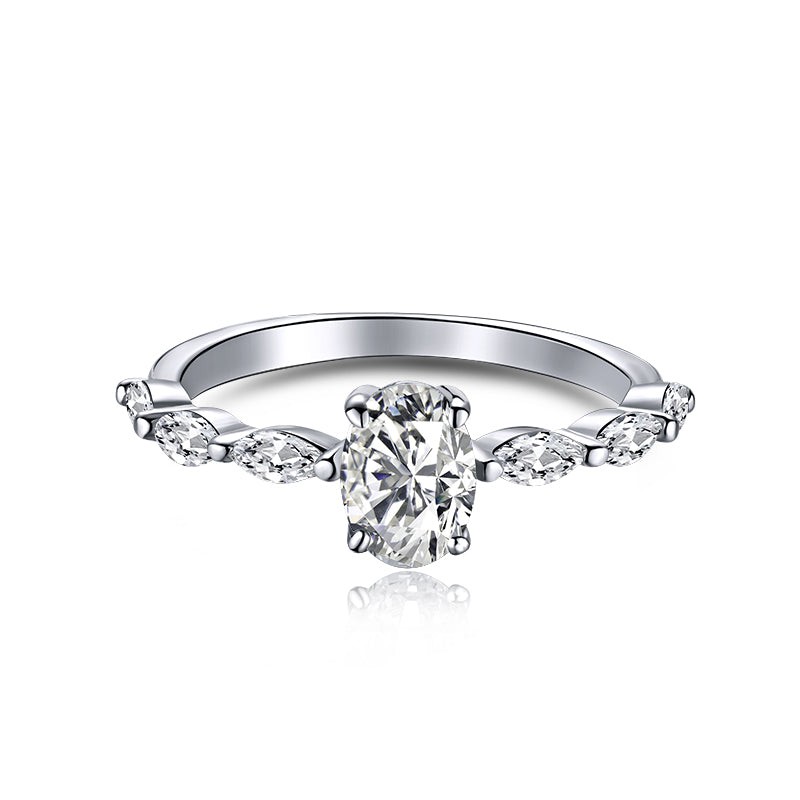 [Mirelle Jewelry]0.75 Carat Luxurious Vibrant Elongated Cushion Cut Daily Ring