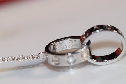 [⭐Mirelle]LOVE NECKLACE PINK GOLD AND SILVER