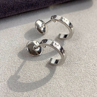 [⭐Mirelle]LOVE EARRINGS 2.65MM SILVER