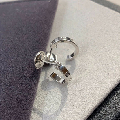 [⭐Mirelle]LOVE EARRINGS 2.65MM SILVER
