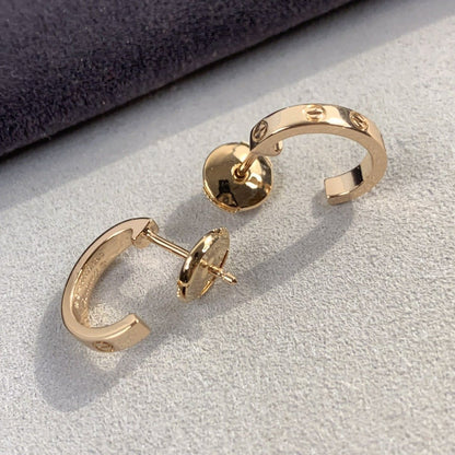 [⭐Mirelle]LOVE EARRINGS 2.65MM PINK GOLD