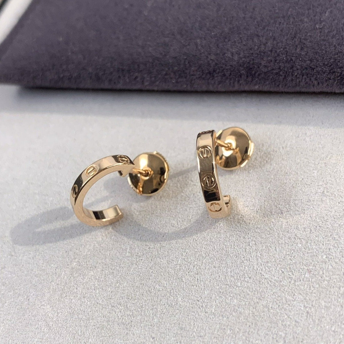 [⭐Mirelle]LOVE EARRINGS 2.65MM PINK GOLD