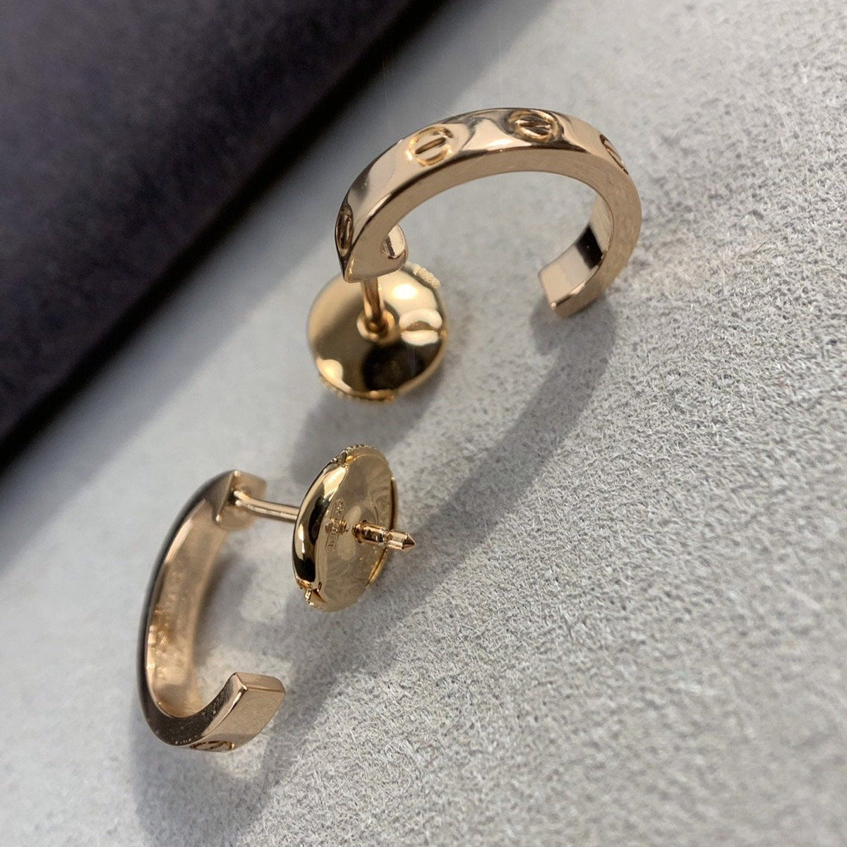[⭐Mirelle]LOVE EARRINGS 2.65MM PINK GOLD