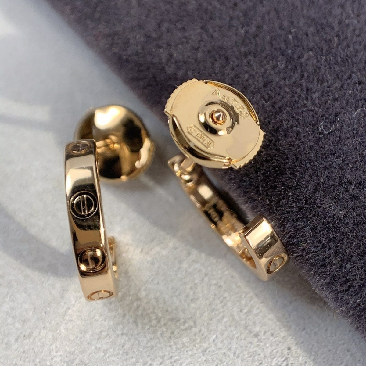 [⭐Mirelle]LOVE EARRINGS 2.65MM PINK GOLD