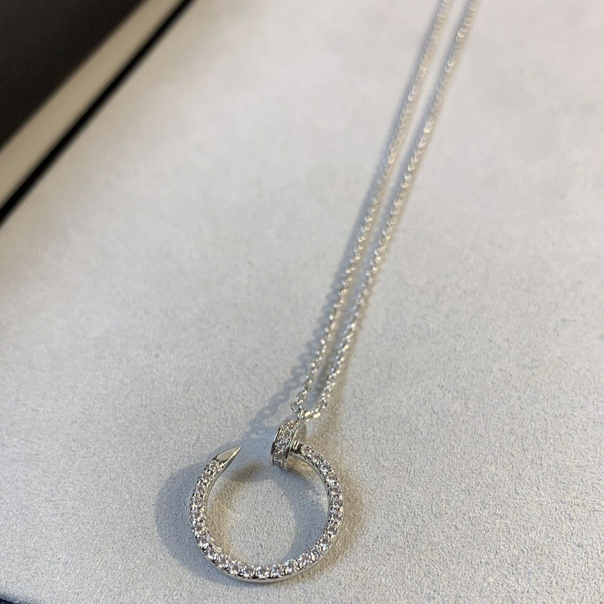 [⭐Mirelle]JUSTE NECKLACE SILVER DIAMONDS