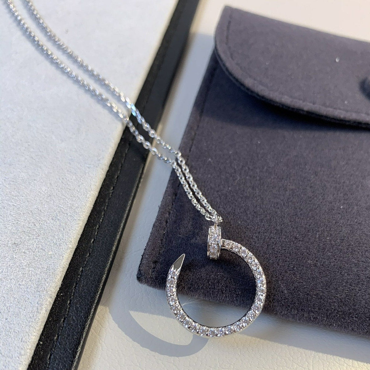 [⭐Mirelle]JUSTE NECKLACE SILVER DIAMONDS