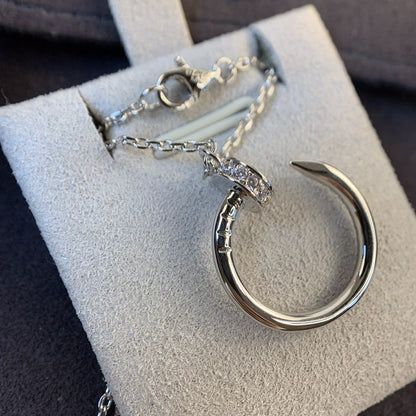 [⭐Mirelle]JUSTE NECKLACE SILVER DIAMONDS