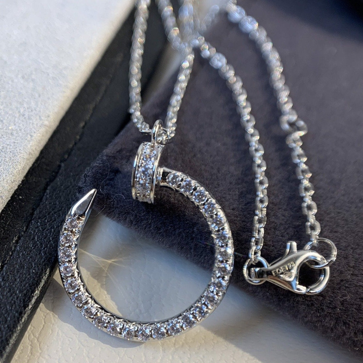 [⭐Mirelle]JUSTE NECKLACE SILVER DIAMONDS