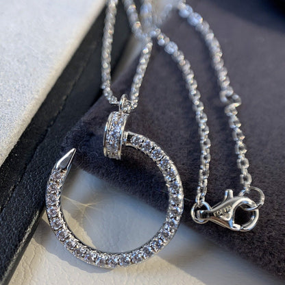 [⭐Mirelle]JUSTE NECKLACE SILVER DIAMONDS