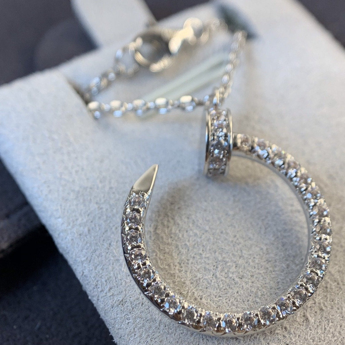 [⭐Mirelle]JUSTE NECKLACE SILVER DIAMONDS