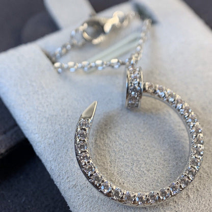 [⭐Mirelle]JUSTE NECKLACE SILVER DIAMONDS