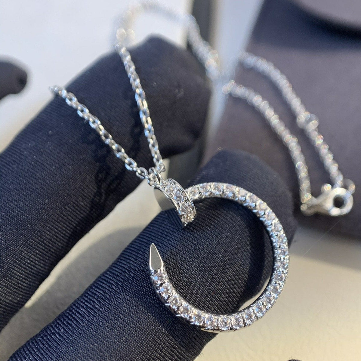 [⭐Mirelle]JUSTE NECKLACE SILVER DIAMONDS