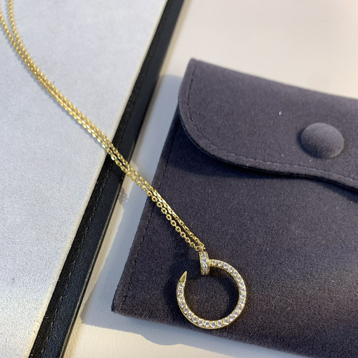 [⭐Mirelle]JUSTE NECKLACE GOLD DIAMONDS