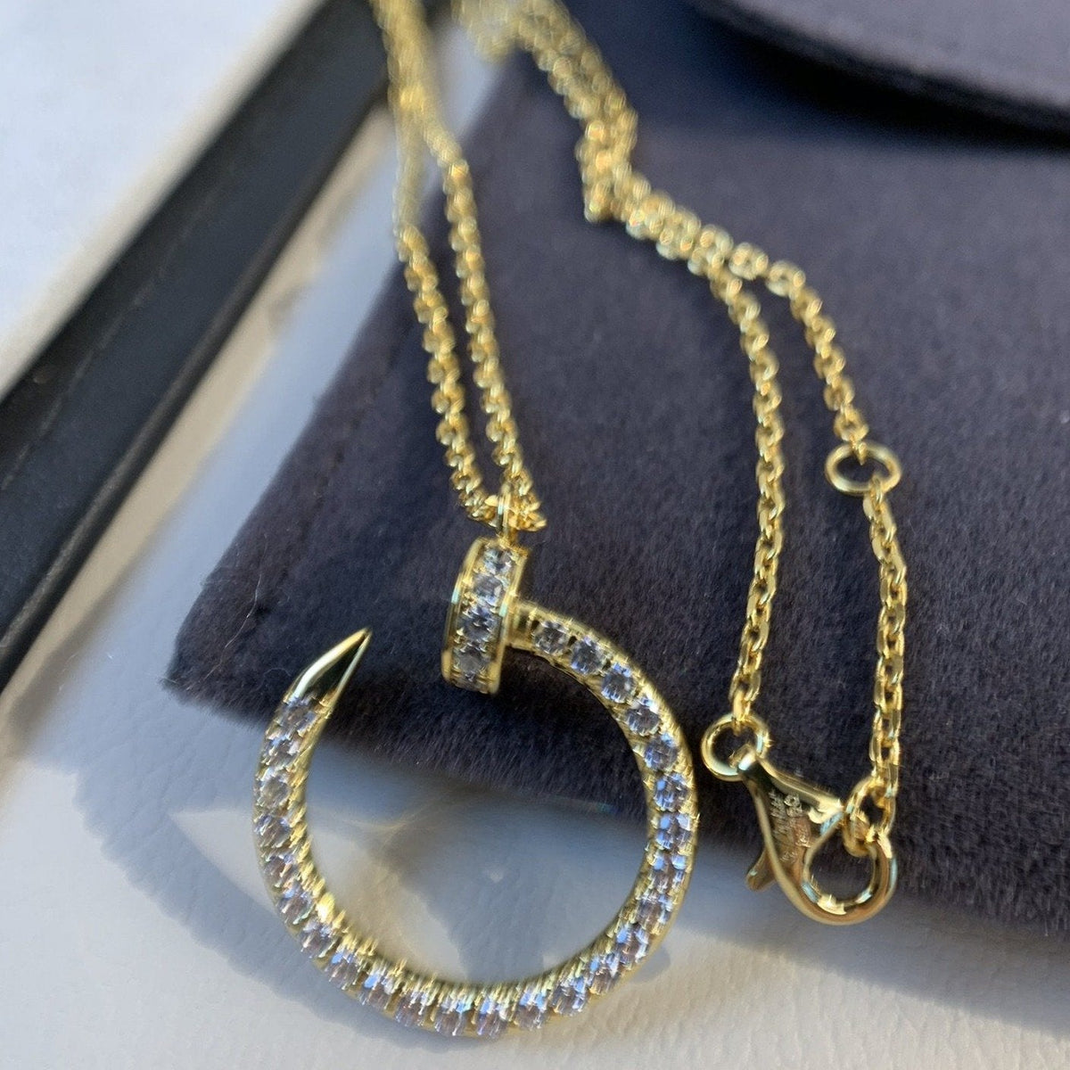 [⭐Mirelle]JUSTE NECKLACE GOLD DIAMONDS