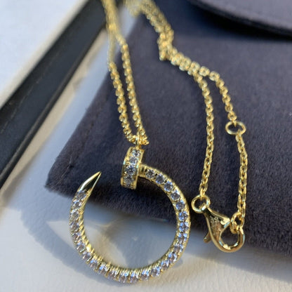 [⭐Mirelle]JUSTE NECKLACE GOLD DIAMONDS