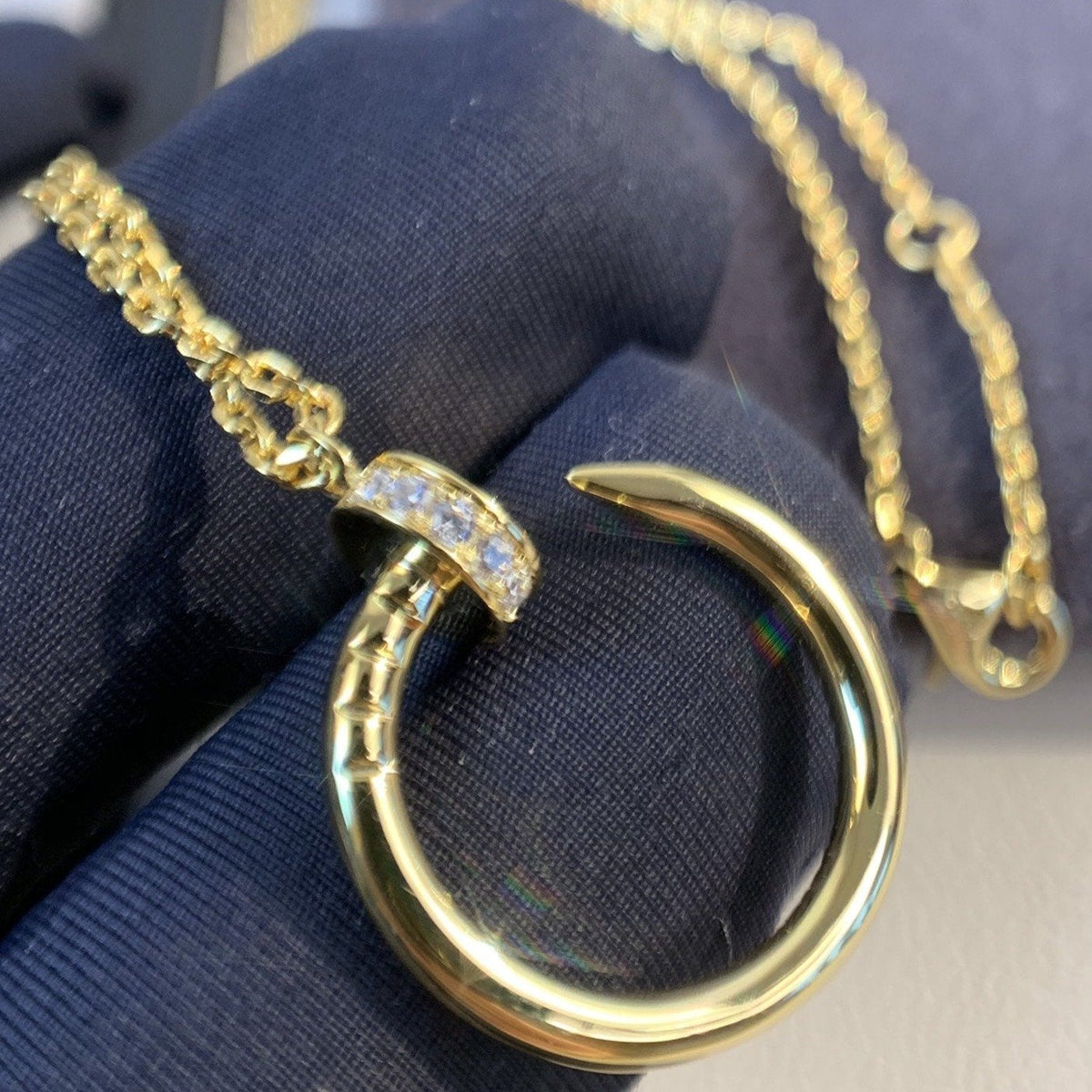 [⭐Mirelle]JUSTE NECKLACE GOLD DIAMONDS