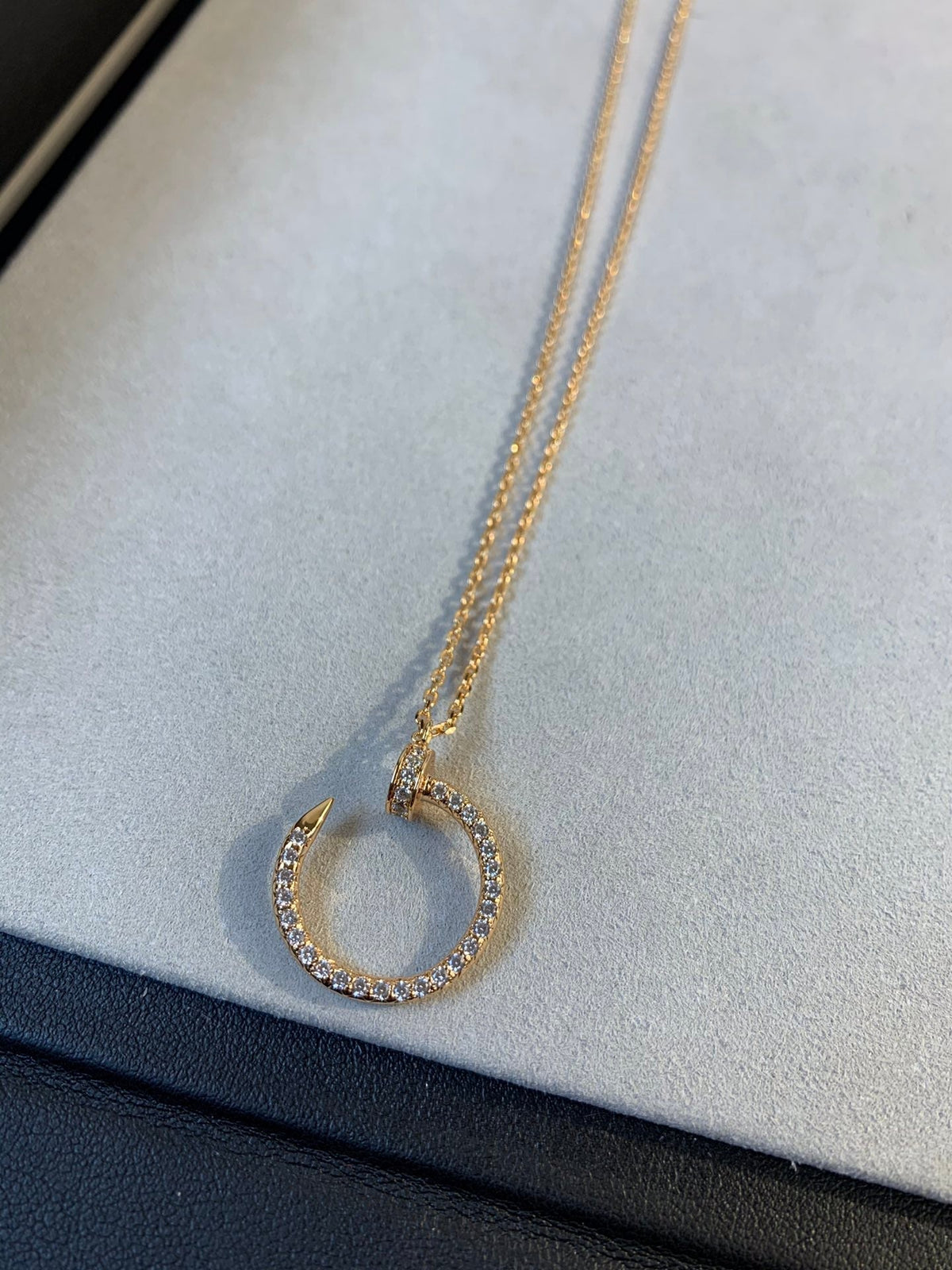 [⭐Mirelle]JUSTE NECKLACE PINK GOLD DIAMONDS