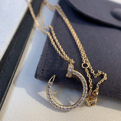 [⭐Mirelle]JUSTE NECKLACE PINK GOLD DIAMONDS
