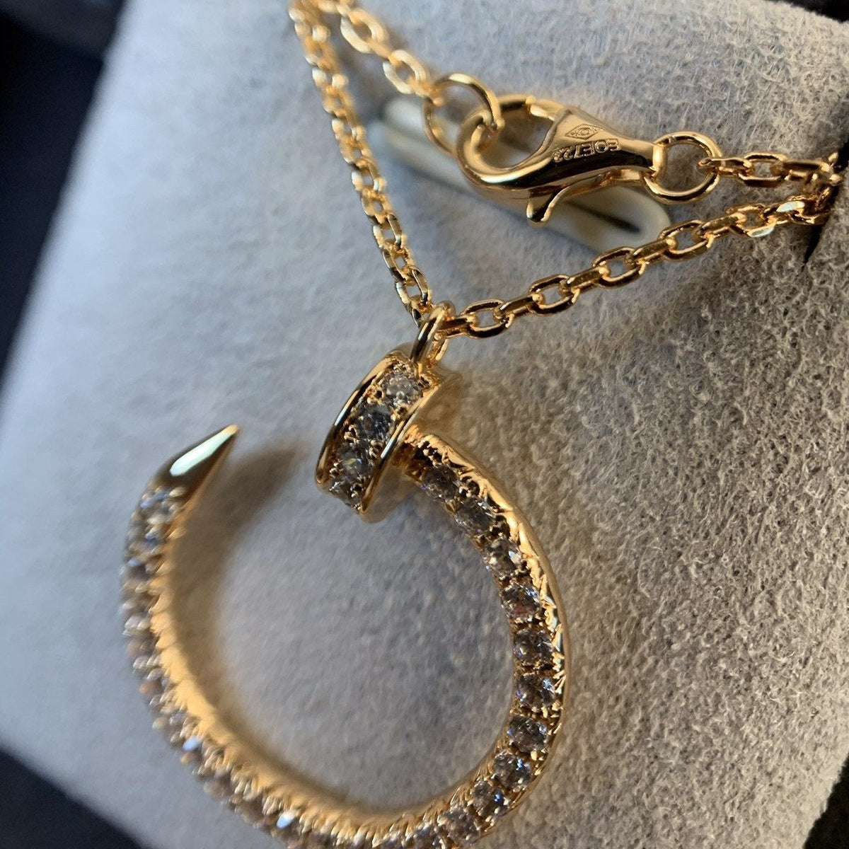 [⭐Mirelle]JUSTE NECKLACE PINK GOLD DIAMONDS