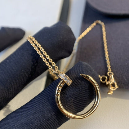 [⭐Mirelle]JUSTE NECKLACE PINK GOLD DIAMONDS