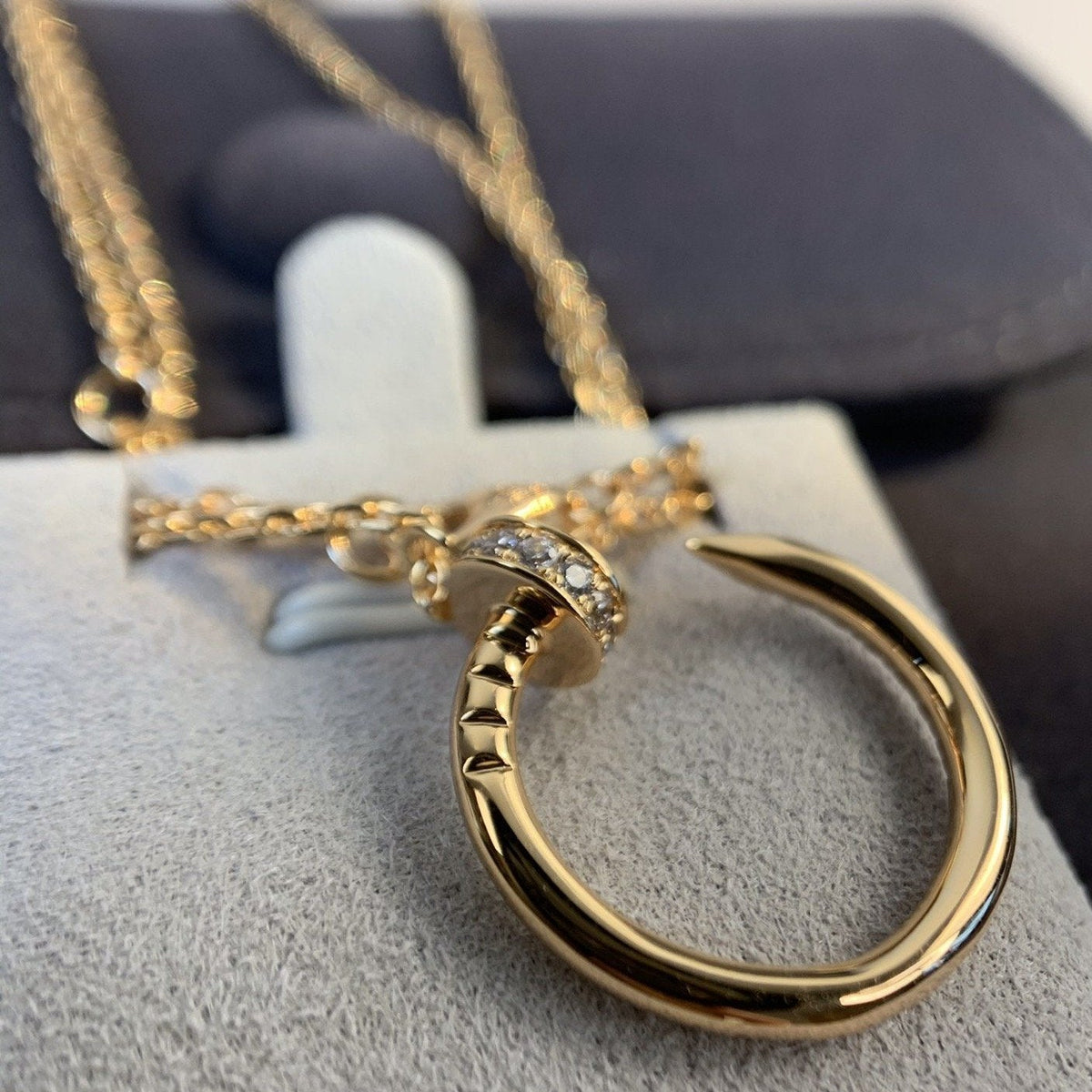 [⭐Mirelle]JUSTE NECKLACE PINK GOLD DIAMONDS