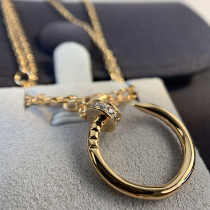 [⭐Mirelle]JUSTE NECKLACE PINK GOLD DIAMONDS