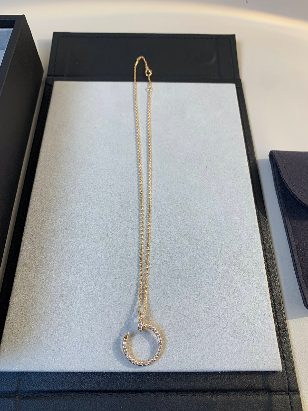 [⭐Mirelle]JUSTE NECKLACE PINK GOLD DIAMONDS