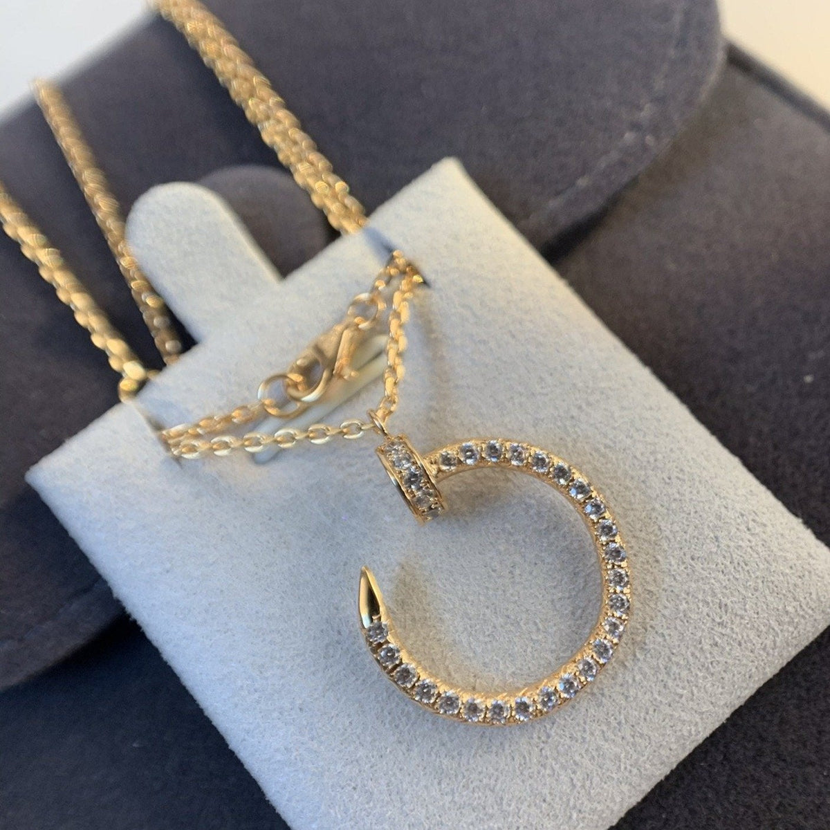 [⭐Mirelle]JUSTE NECKLACE PINK GOLD DIAMONDS