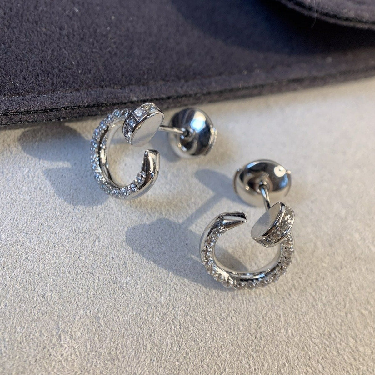 [⭐Mirelle]JUSTE EARRINGS SILVER DIAMONDS