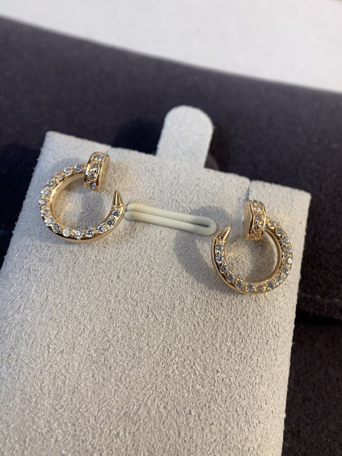 [⭐Mirelle]JUSTE EARRINGS GOLD DIAMONDS