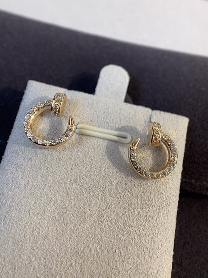 [⭐Mirelle]JUSTE EARRINGS GOLD DIAMONDS