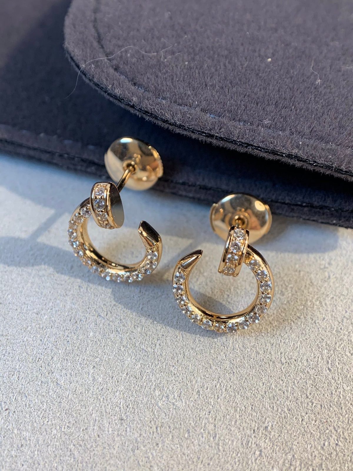 [⭐Mirelle]JUSTE EARRINGS GOLD DIAMONDS