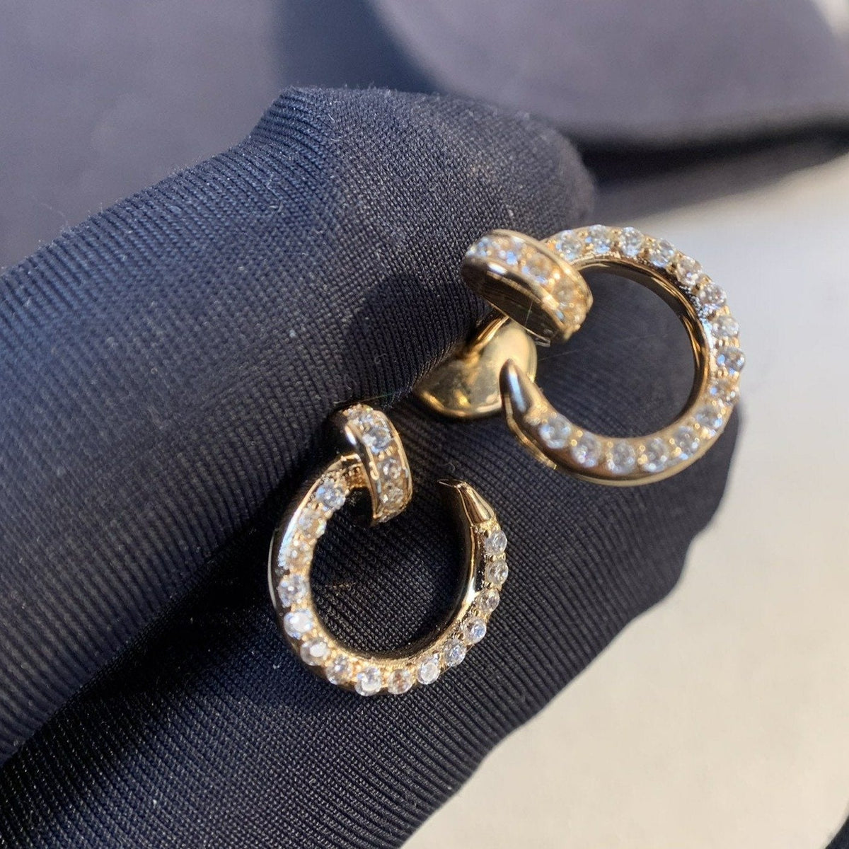 [⭐Mirelle]JUSTE EARRINGS GOLD DIAMONDS