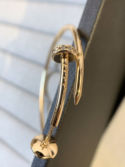 [⭐Mirelle]JUSTE EARRINGS GOLD DIAMONDS 1.8MM