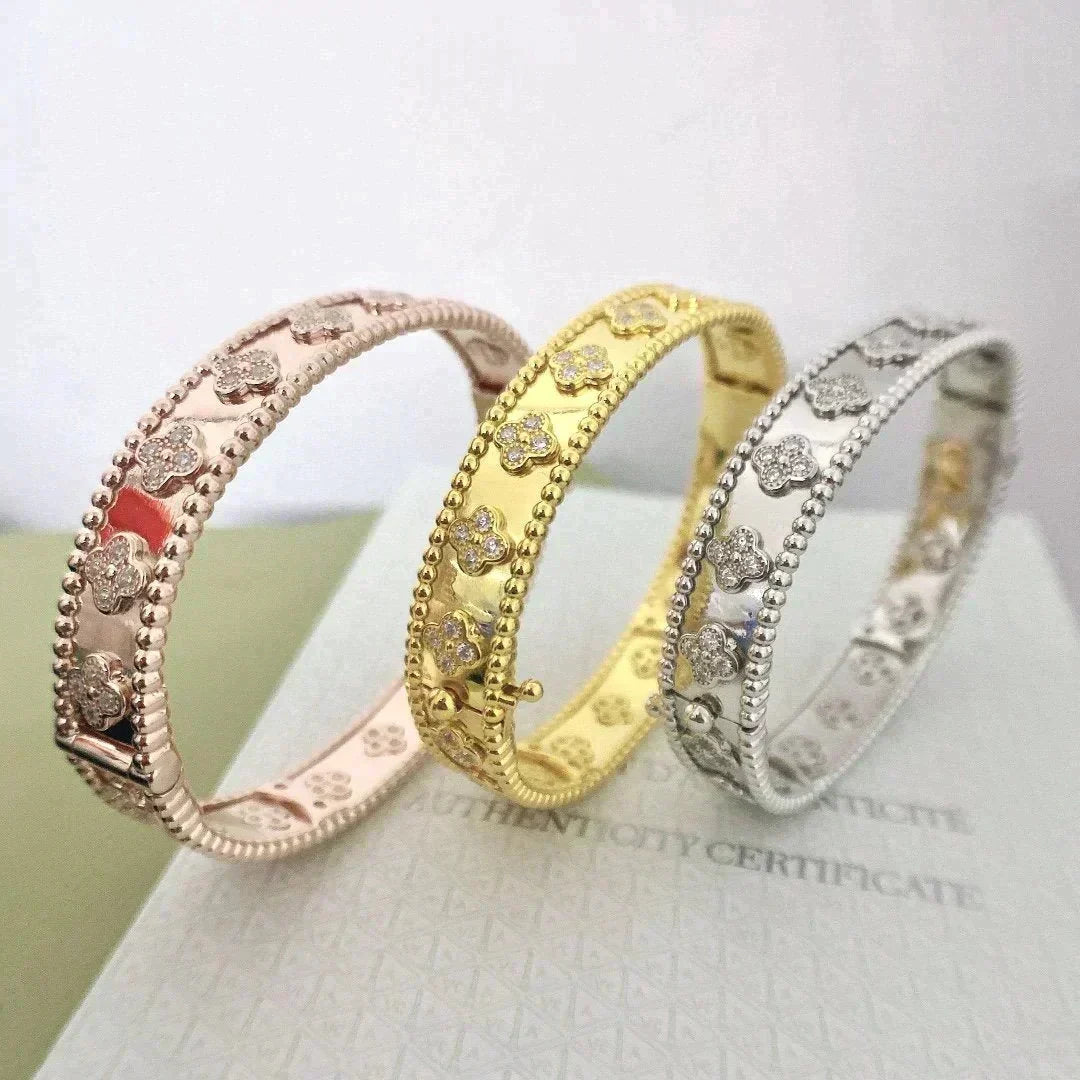 [⭐Mirelle]CLOVER BRACELET 8MM DIAMONDS