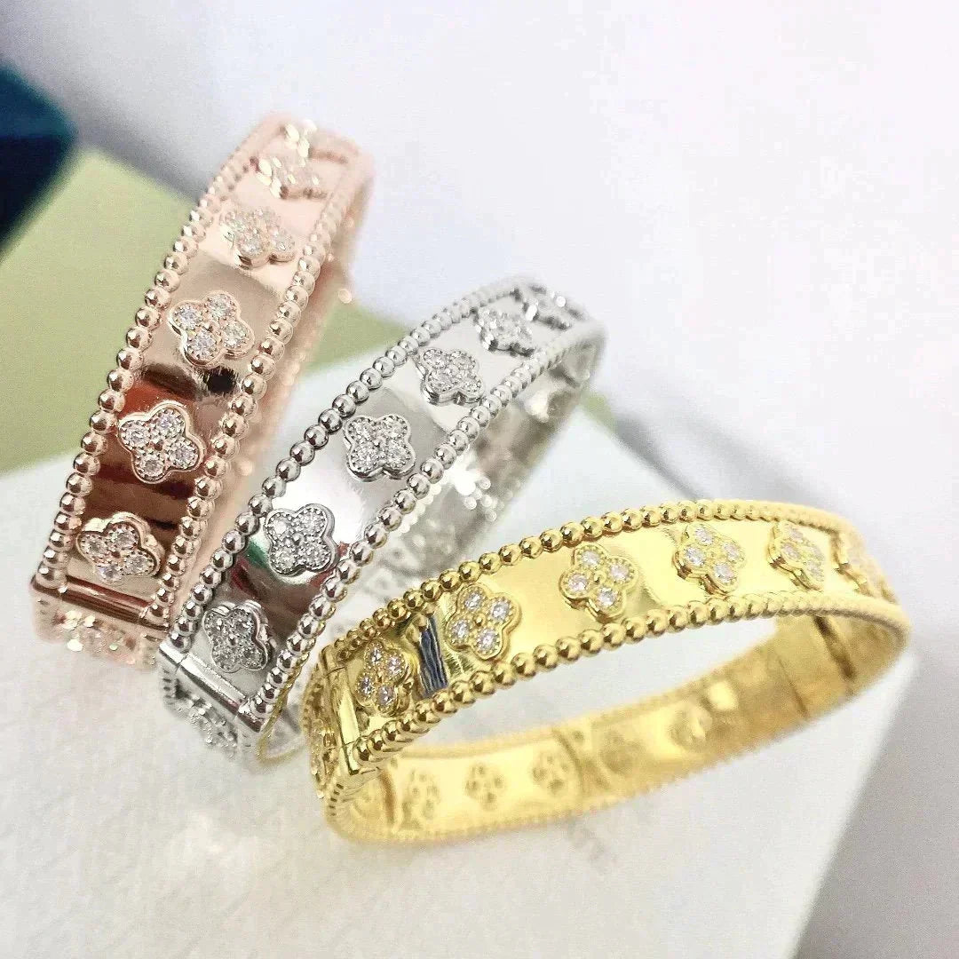[⭐Mirelle]CLOVER BRACELET 8MM DIAMONDS