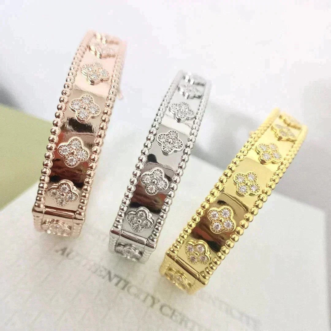 [⭐Mirelle]CLOVER BRACELET 8MM DIAMONDS