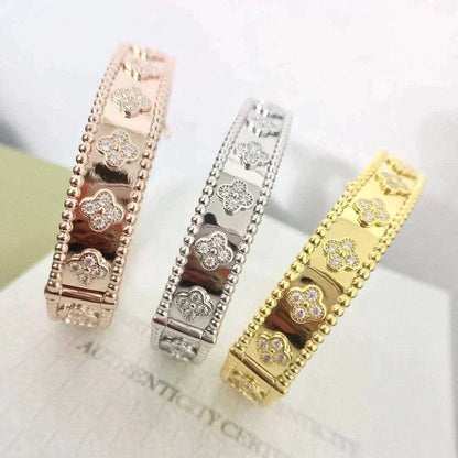 [⭐Mirelle]CLOVER BRACELET 8MM DIAMONDS