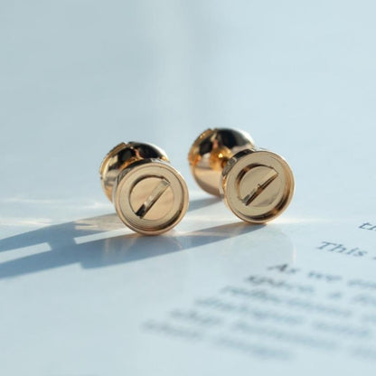 [⭐Mirelle]LOVE EARRINGS PINK GOLD 10MM