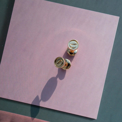 [⭐Mirelle]LOVE EARRINGS PINK GOLD 10MM