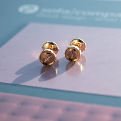 [⭐Mirelle]LOVE EARRINGS PINK GOLD 10MM