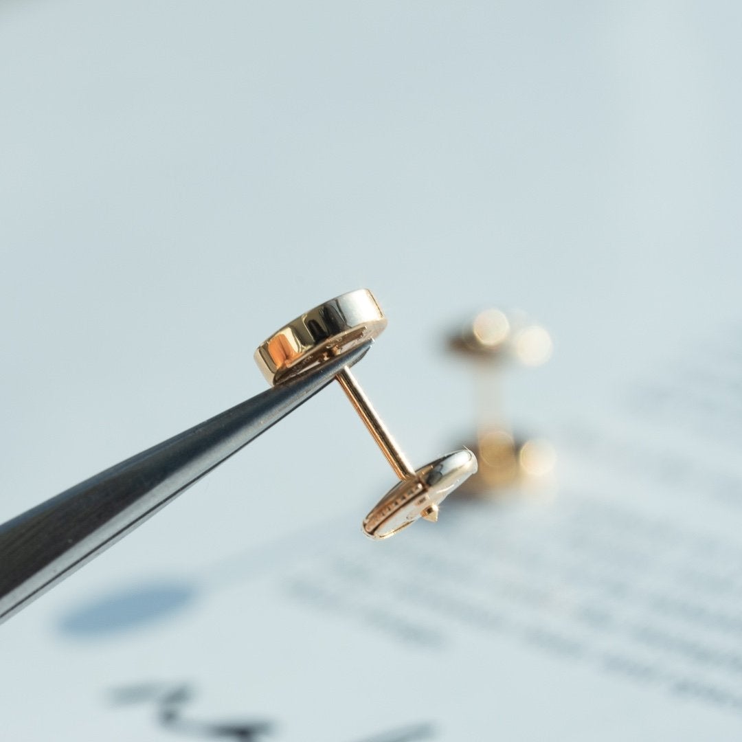 [⭐Mirelle]LOVE EARRINGS PINK GOLD 10MM