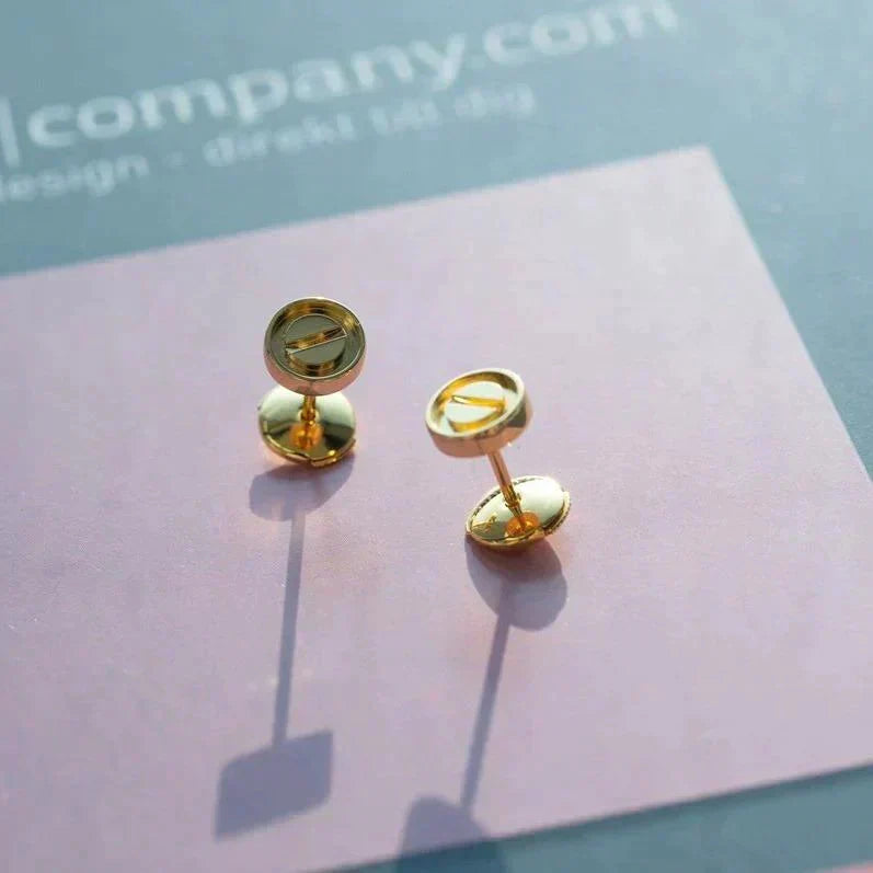 [⭐Mirelle]LOVE EARRINGS GOLD 10MM