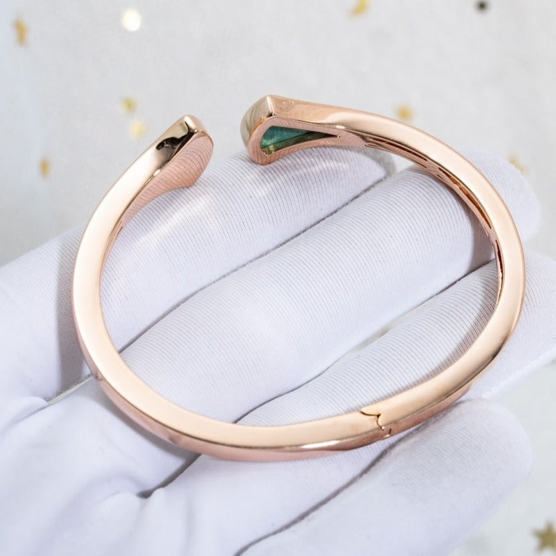 [⭐Mirelle]DREAM BRACELET OPEN MALACHITE PINK GOLD