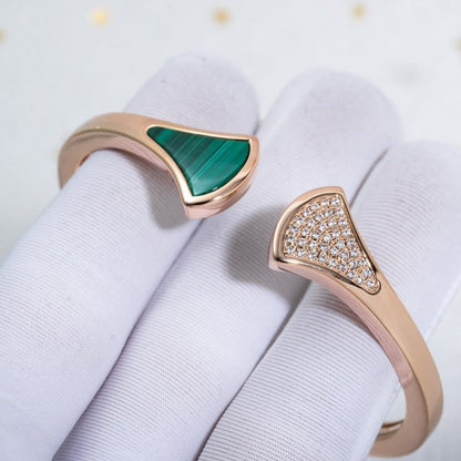 [⭐Mirelle]DREAM BRACELET OPEN MALACHITE PINK GOLD