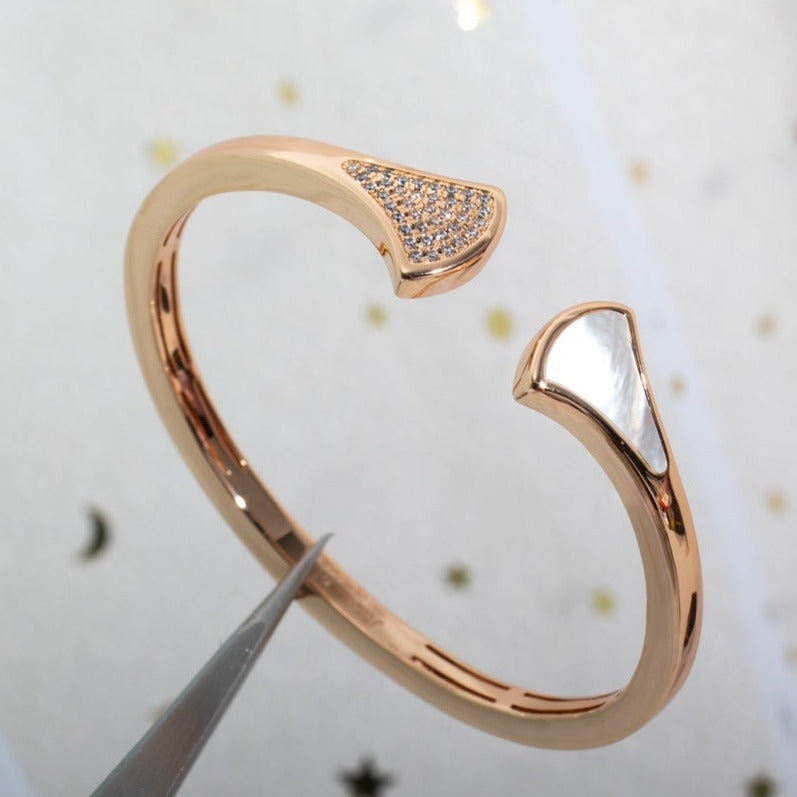 [⭐Mirelle]DREAM BRACELET OPEN PINK GOLD MOP DIAMOND
