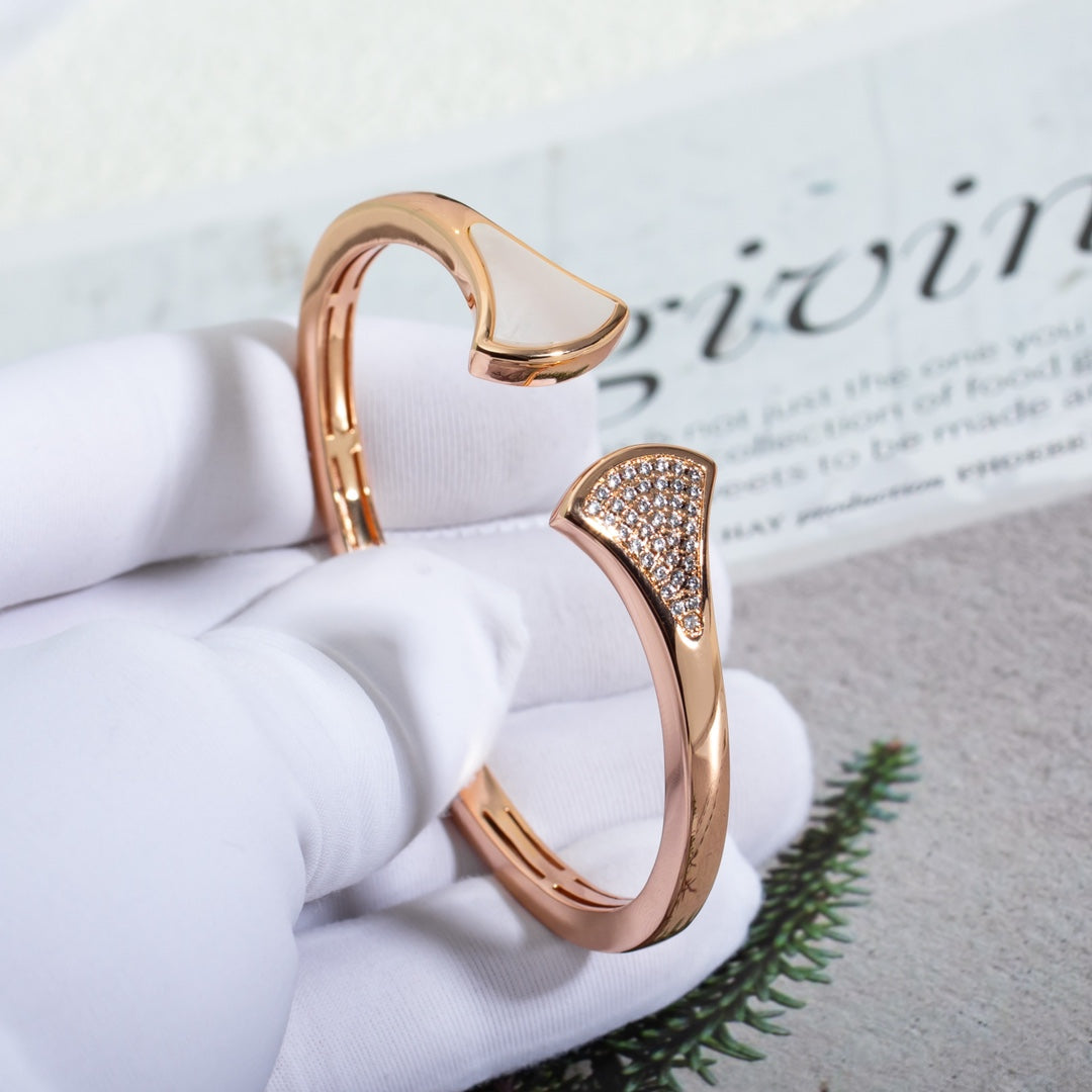 [⭐Mirelle]DREAM BRACELET OPEN PINK GOLD MOP DIAMOND