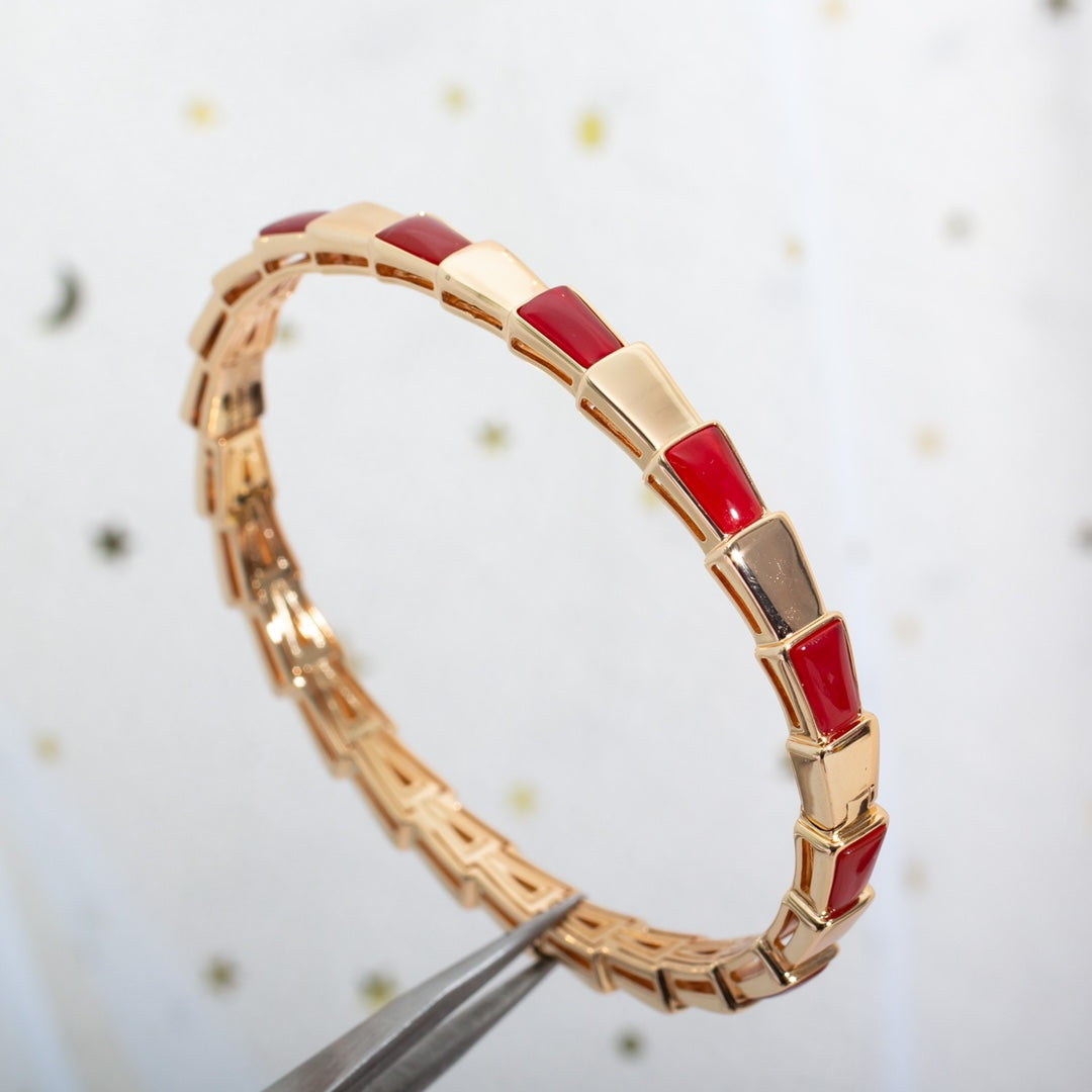 [⭐Mirelle]SERPENTI BRACELET PINK GOLD RUBELLITE