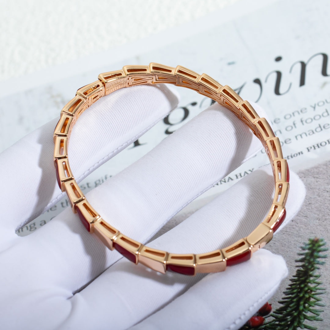 [⭐Mirelle]SERPENTI BRACELET PINK GOLD RUBELLITE