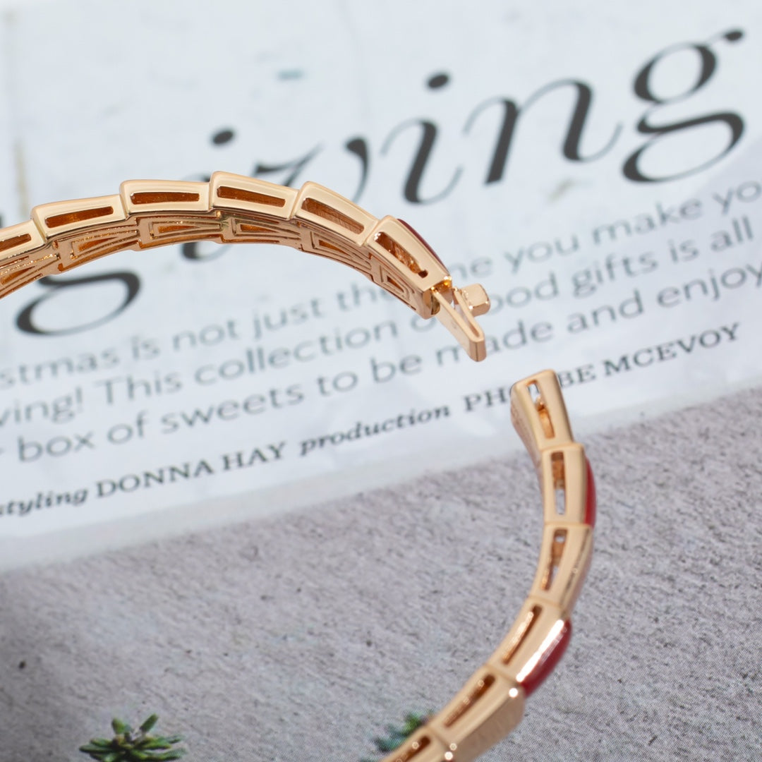 [⭐Mirelle]SERPENTI BRACELET PINK GOLD RUBELLITE